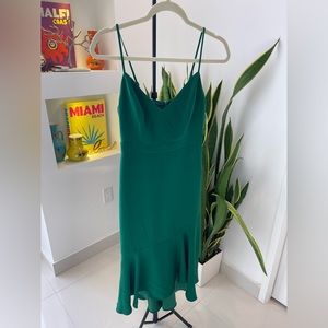 Green midi dress